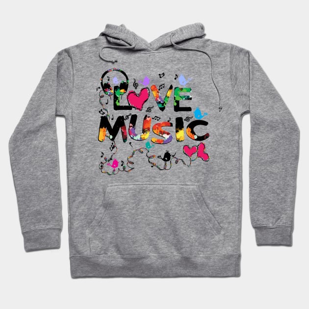 Love MUSIC Hoodie by CindyS